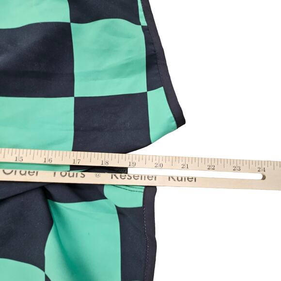 Hot Topic Swim Trunks Demon Slayer Mens Board Short XL Check Black Green NWT - Picture 5 of 10